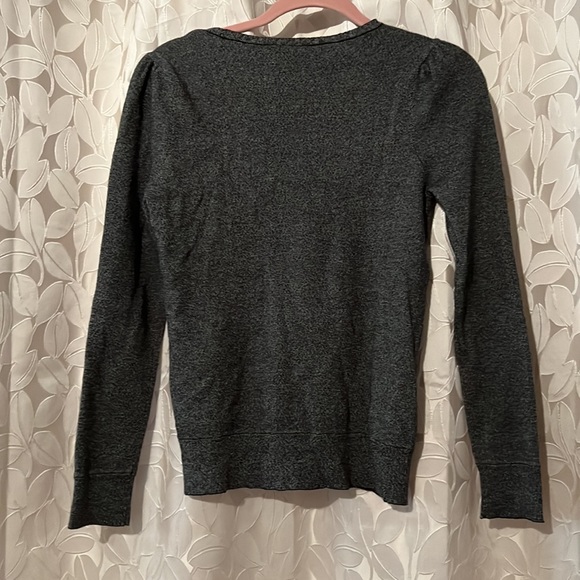 WHBM black floral cotton/modal sweater - Picture 5 of 5